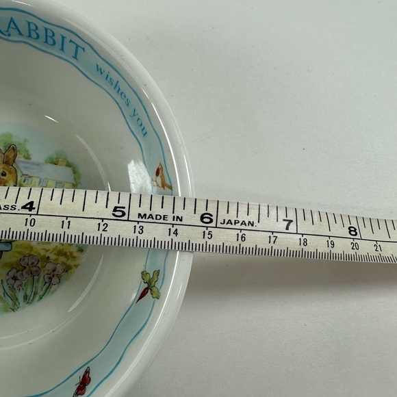 WEDGWOOD Peter Rabbit Child Birthday Cereal Oatmeal Bowl 1996 NEW in Box - Picture 8 of 9
